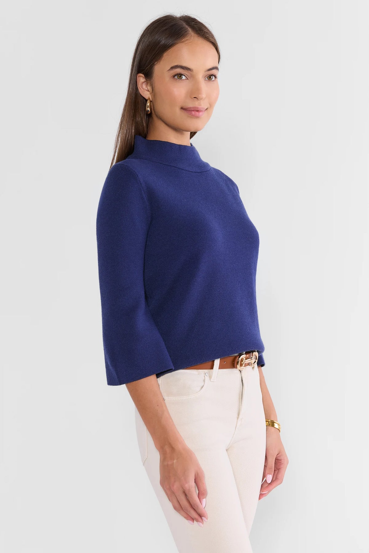 Jackie Navy Knit Sweater