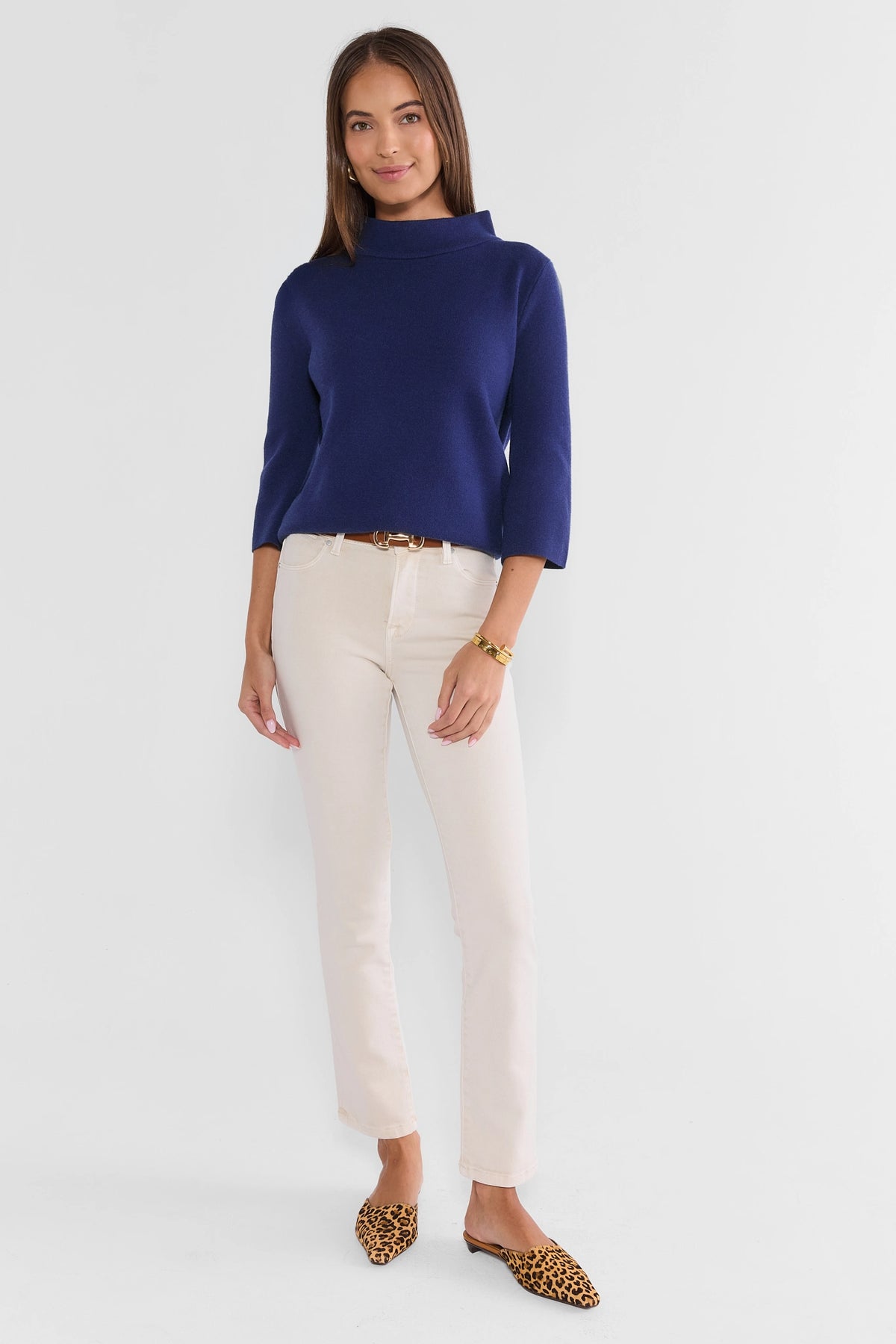 Jackie Navy Knit Sweater