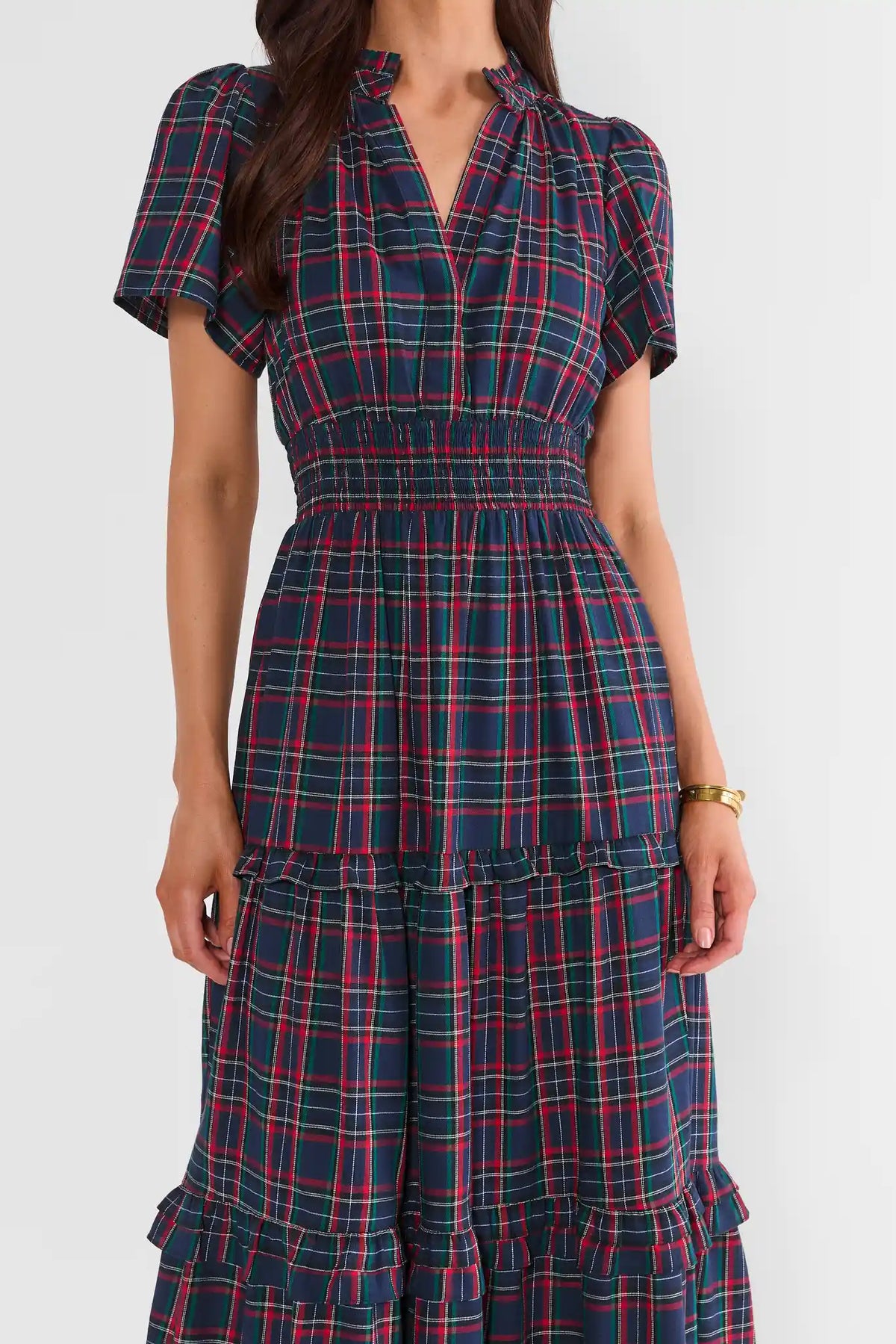 Delise Plaid Maxi Dress