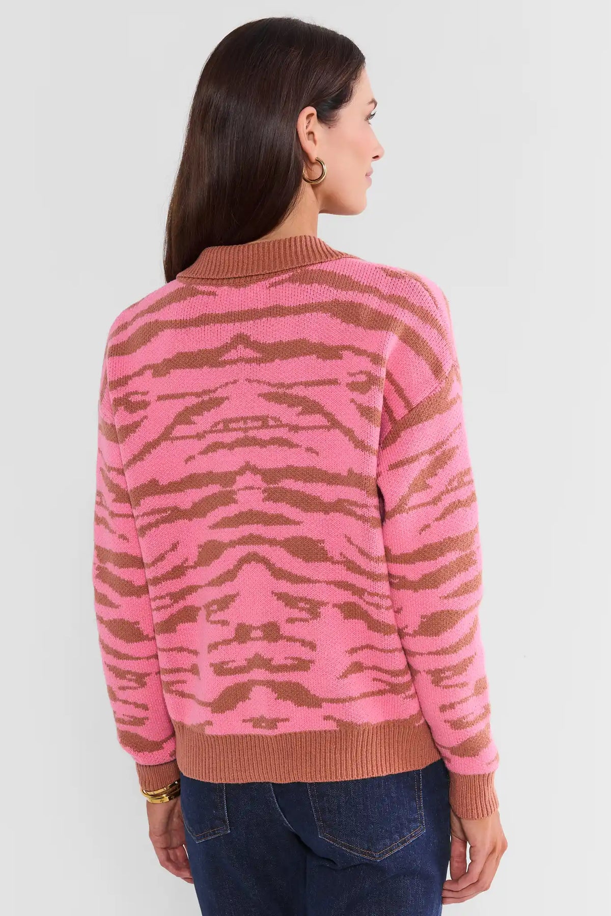 Pink Animal Print Cardigan