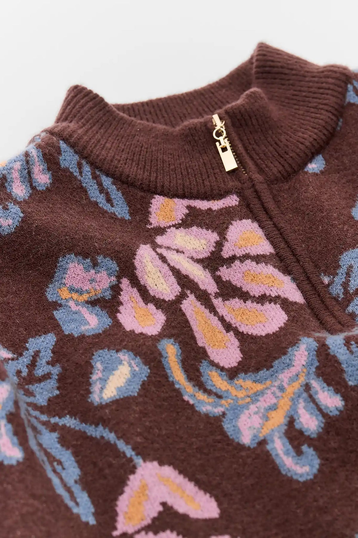 Nancy Brown Floral Sweater