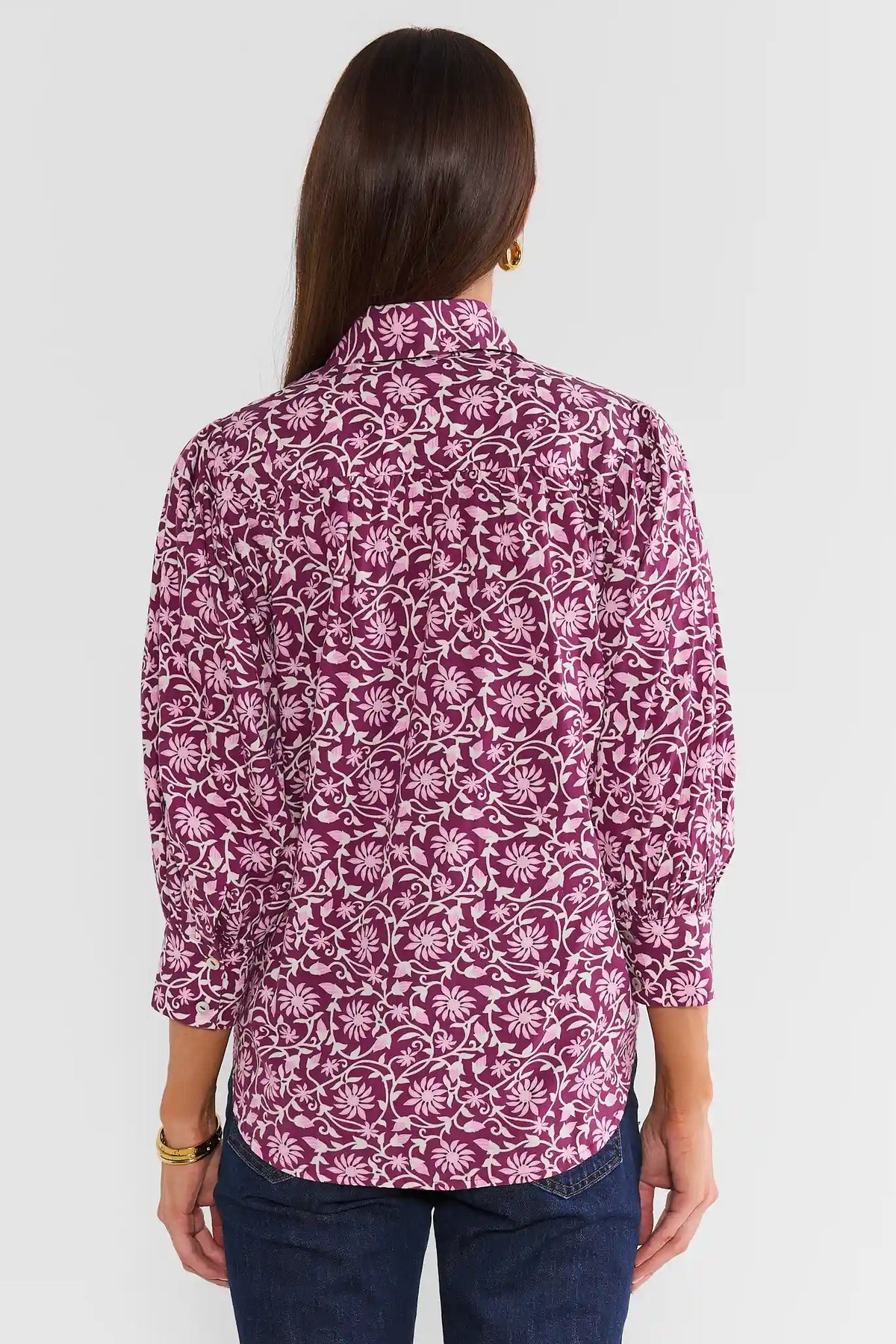 Trudy Burgundy Floral Top