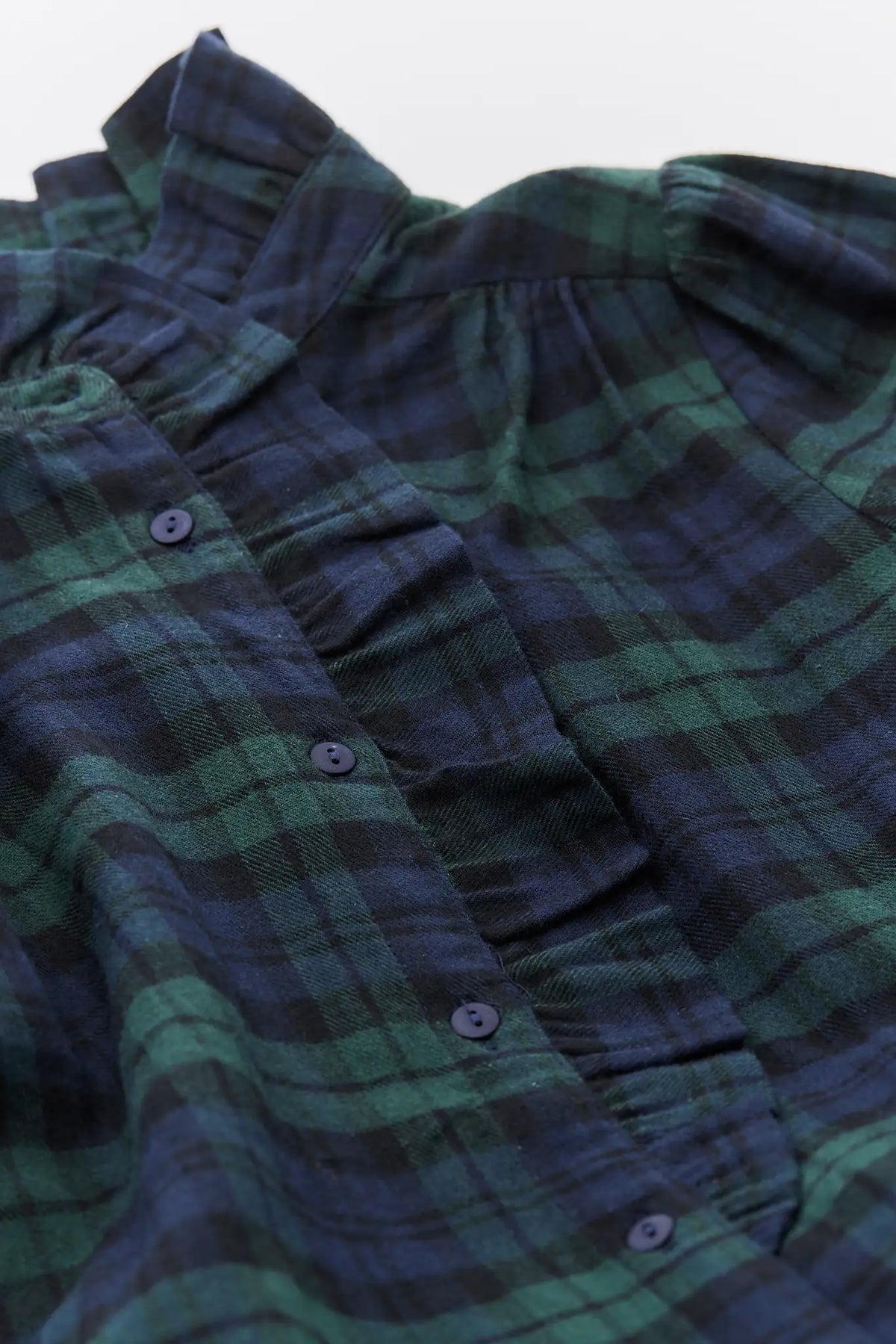 Jessa Black Watch Plaid Top
