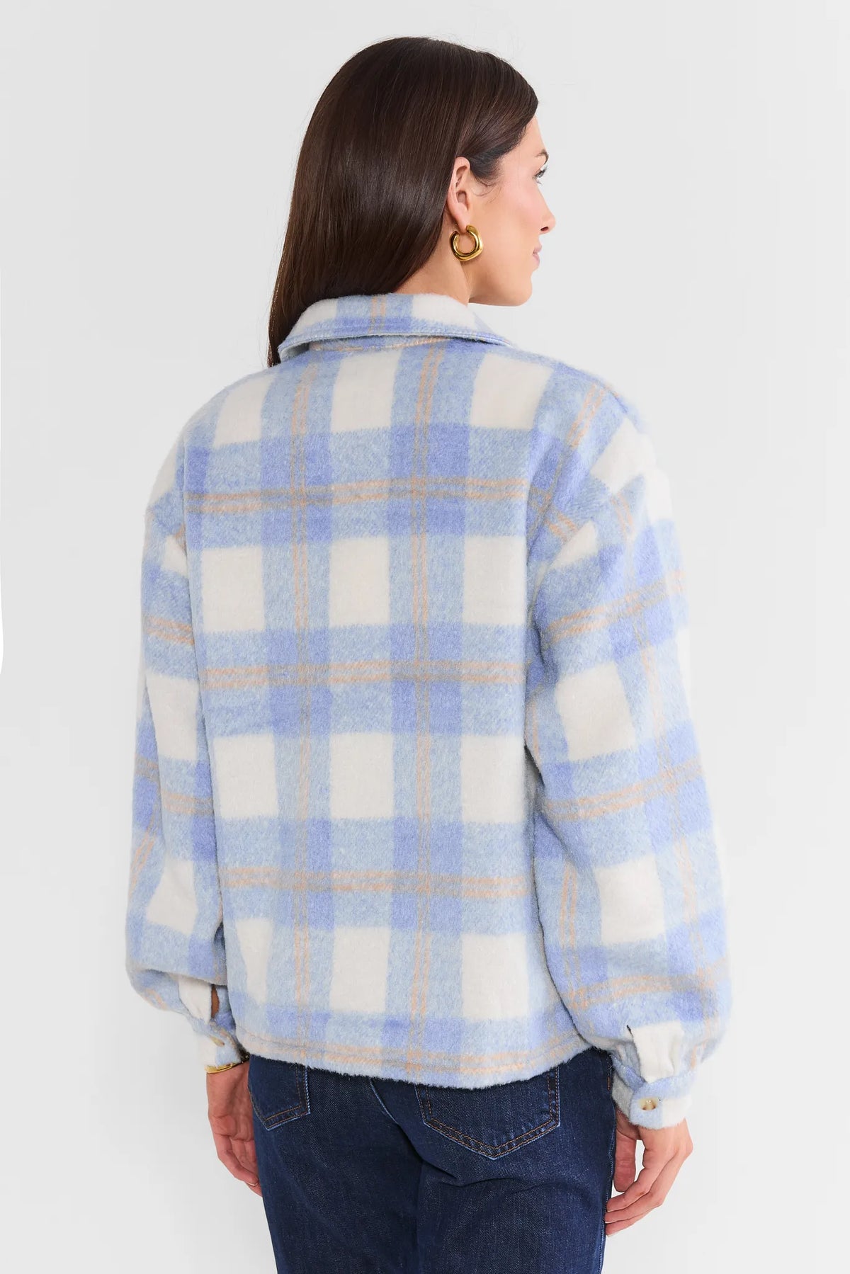 Blue Plaid Flannel Jacket