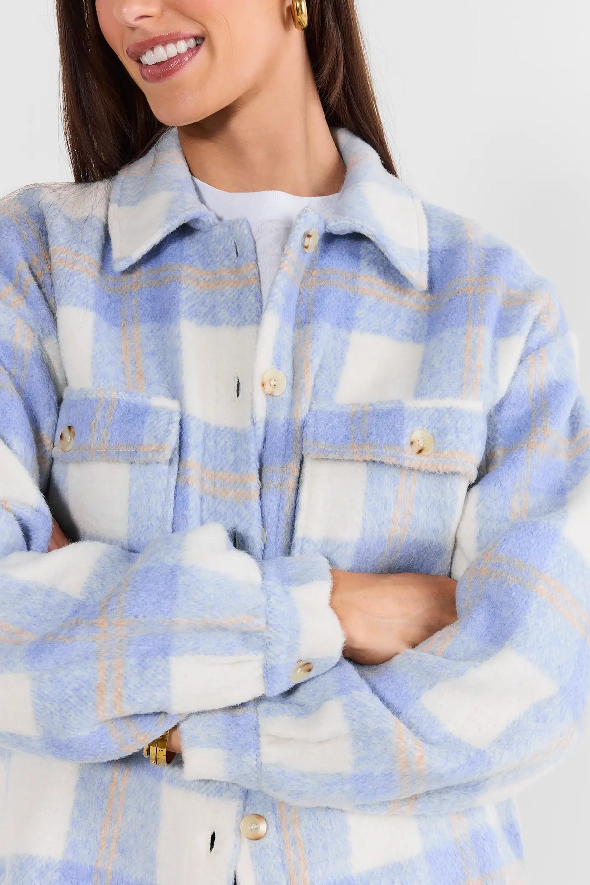 Blue Plaid Flannel Jacket