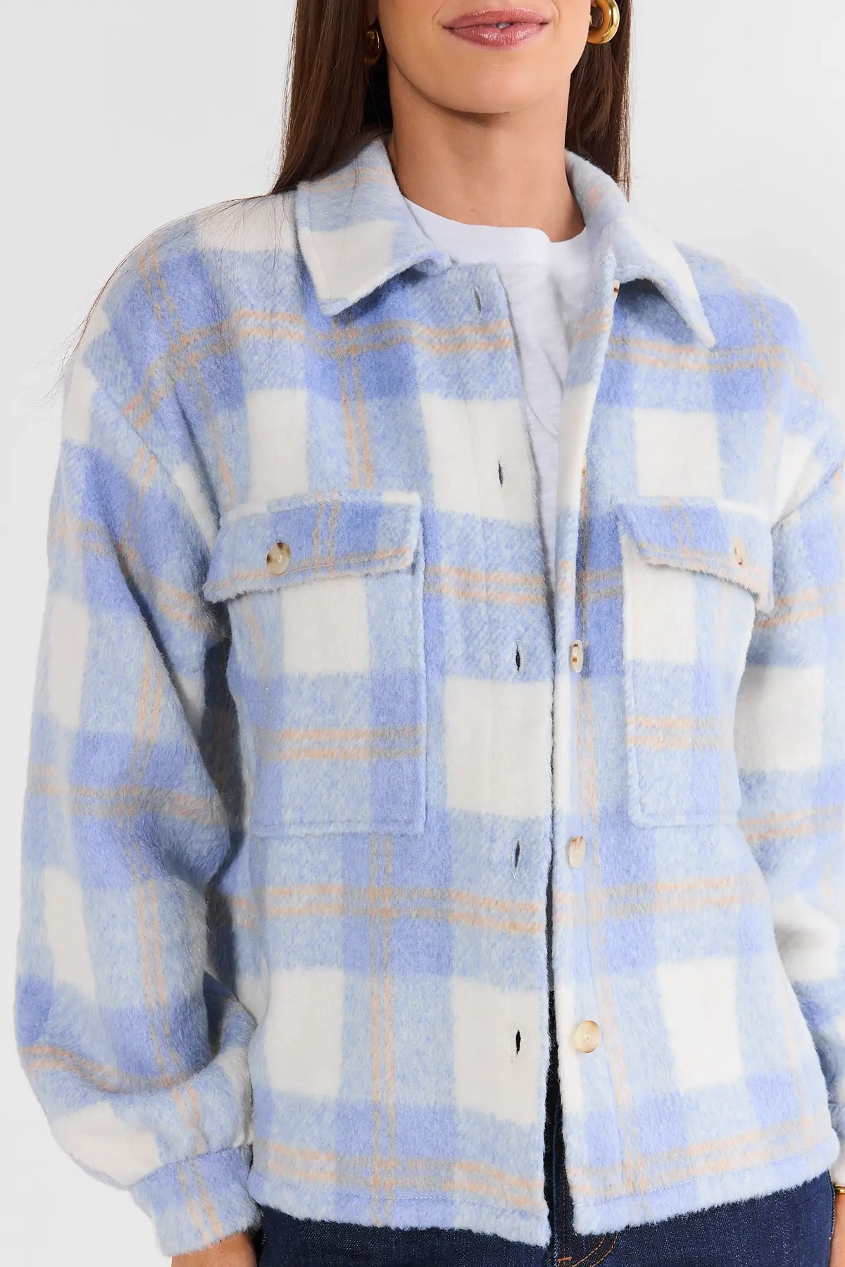 Blue Plaid Flannel Jacket