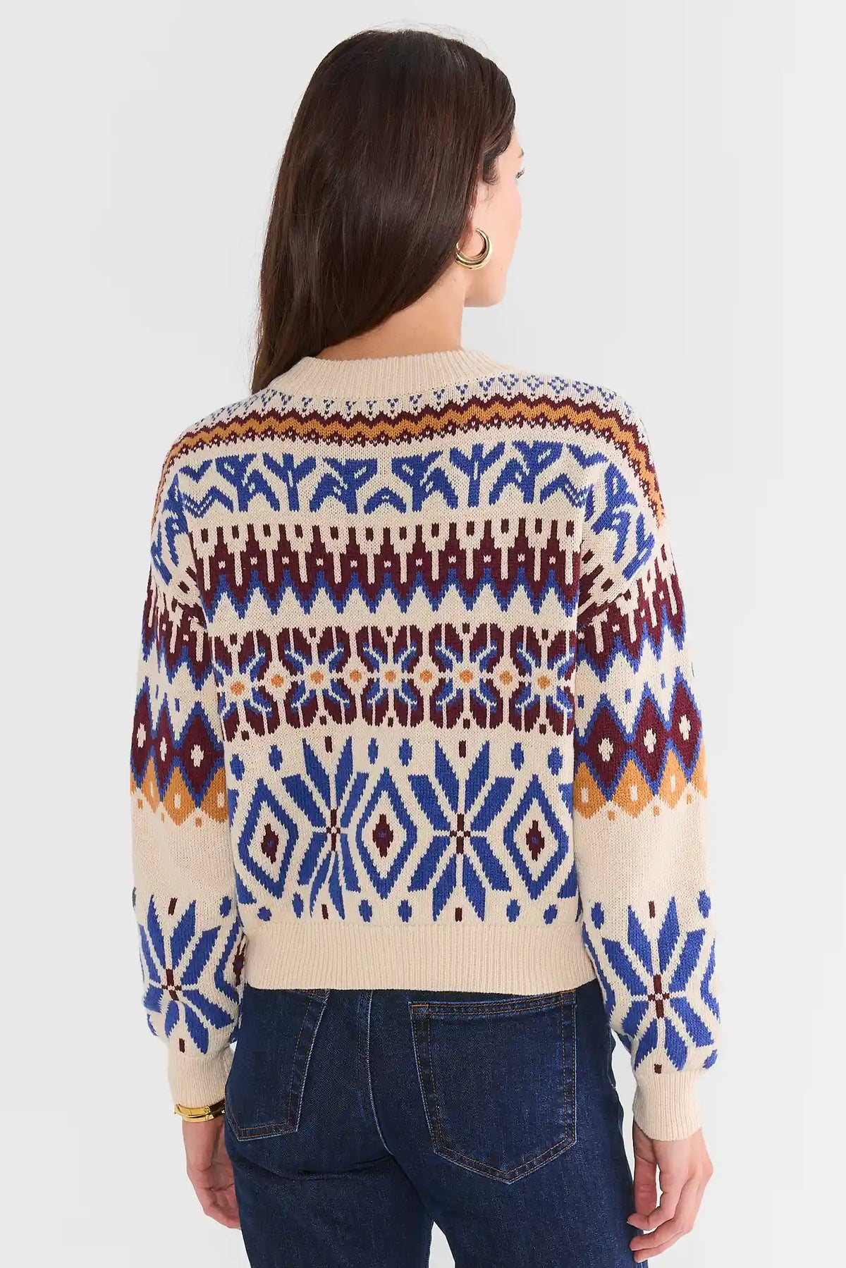 Katie Cream Multi Fair Isle Cardigan