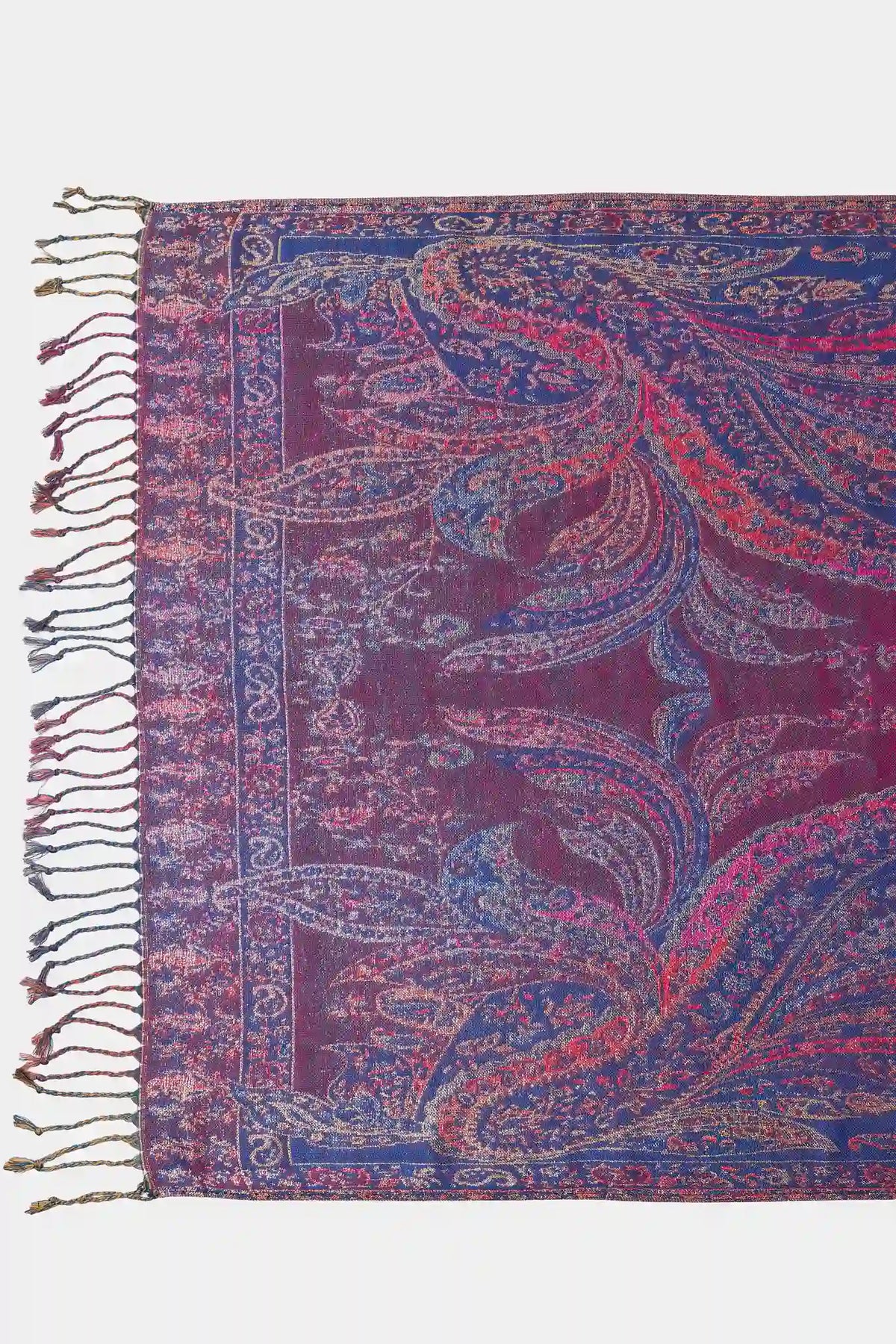 Maroon Multi Paisley Printed Wrap