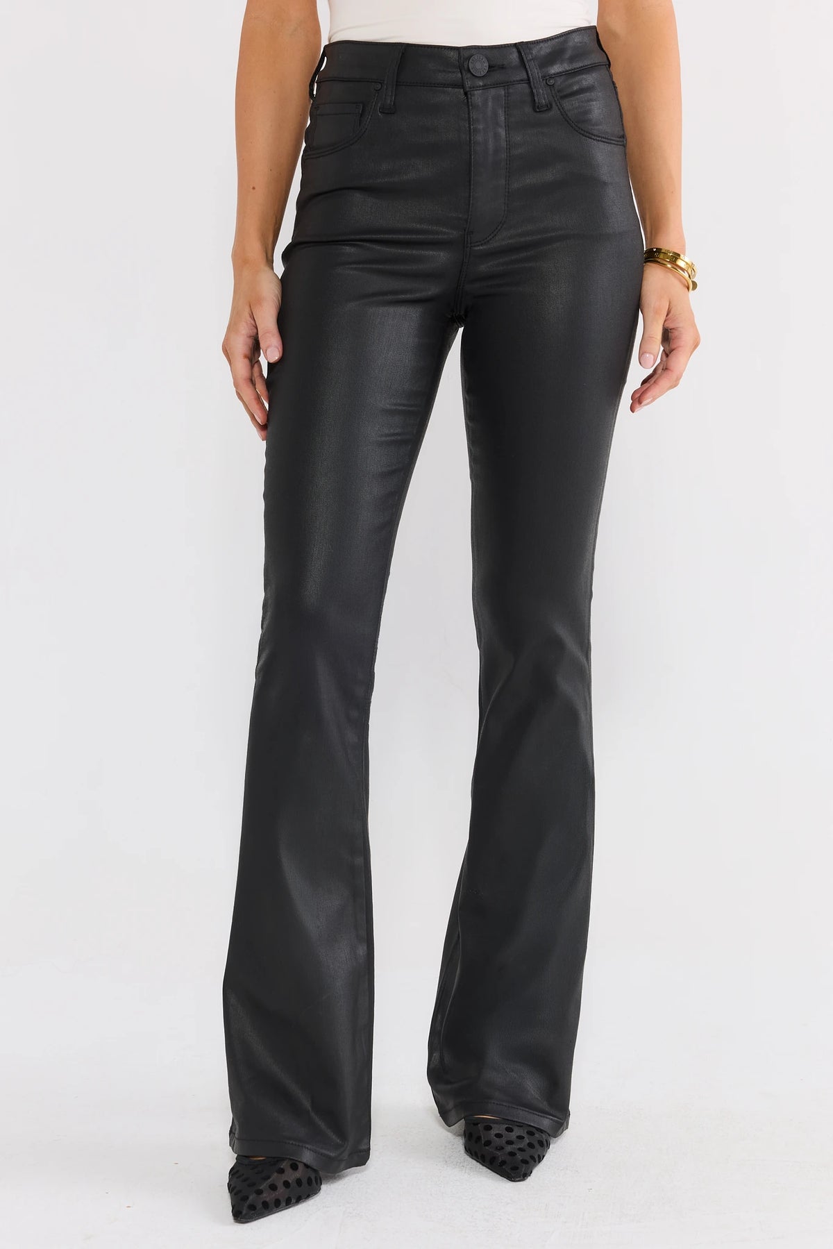 Ana Wax Coated Jeans by KUT