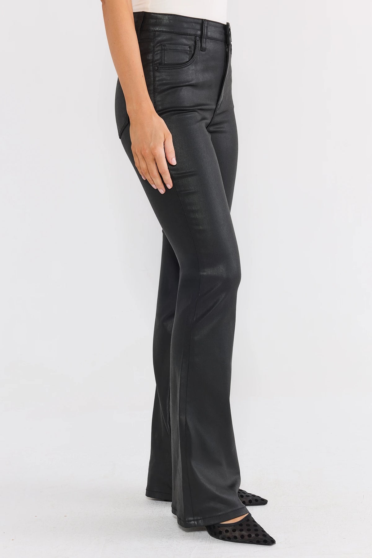 Ana Wax Coated Jeans by KUT