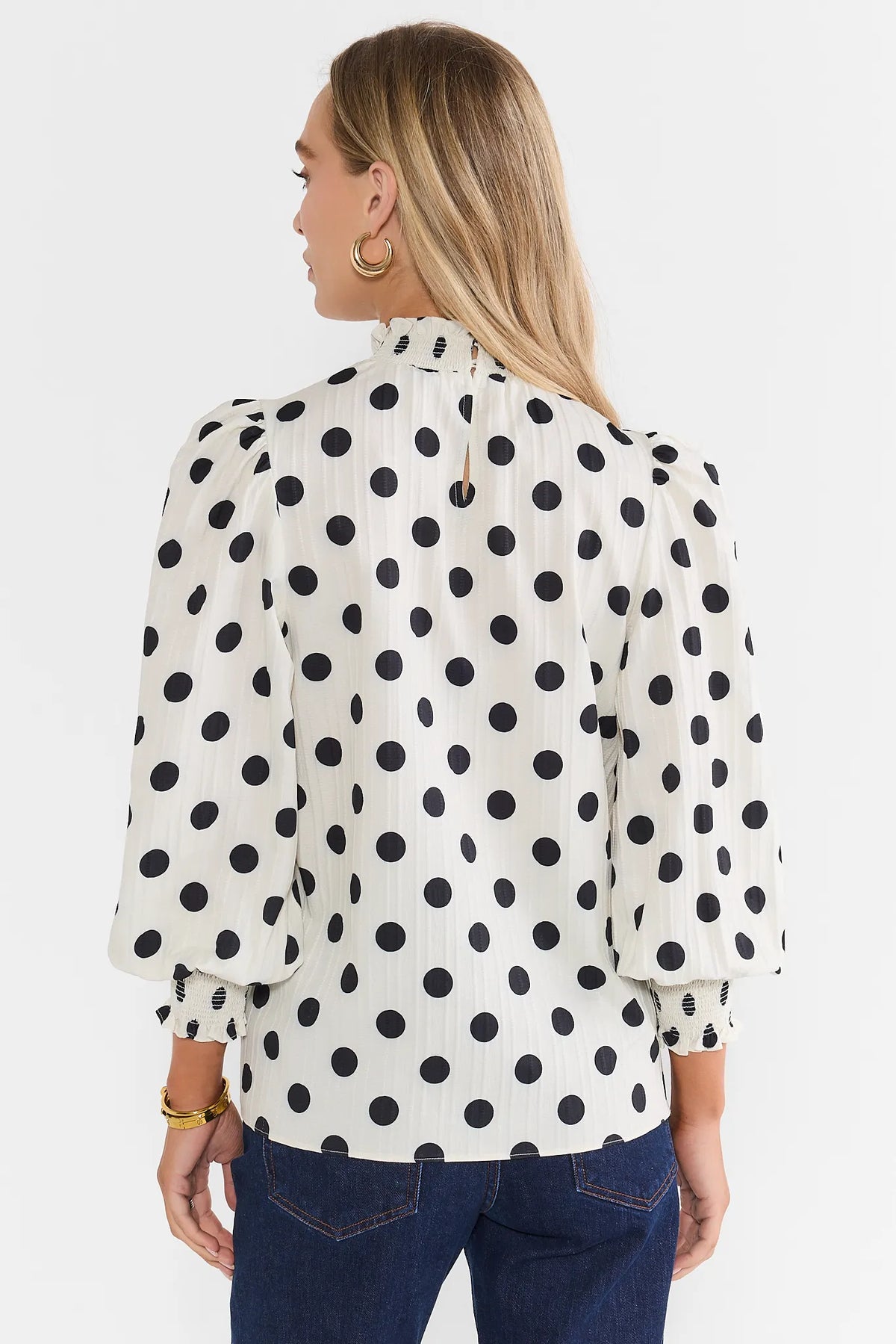 Josie White Polka Dot Top