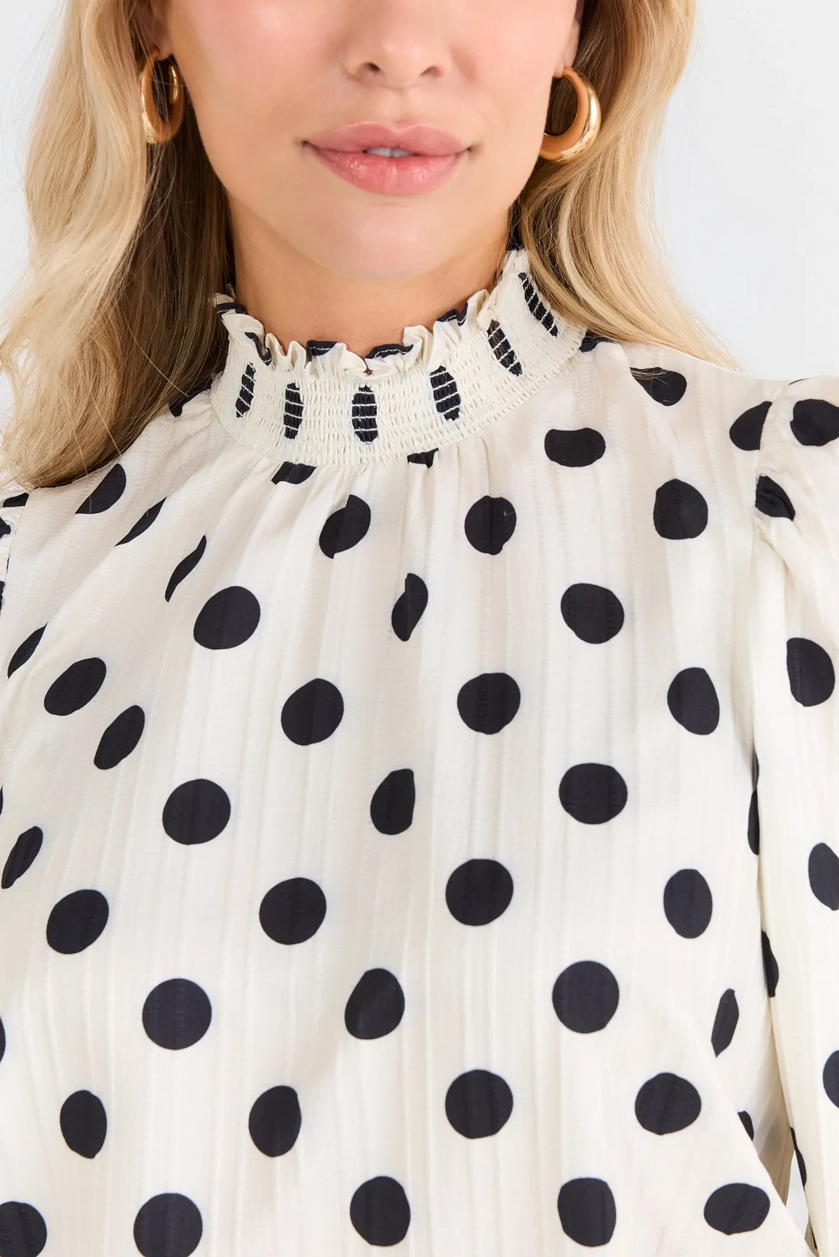 Josie White Polka Dot Top