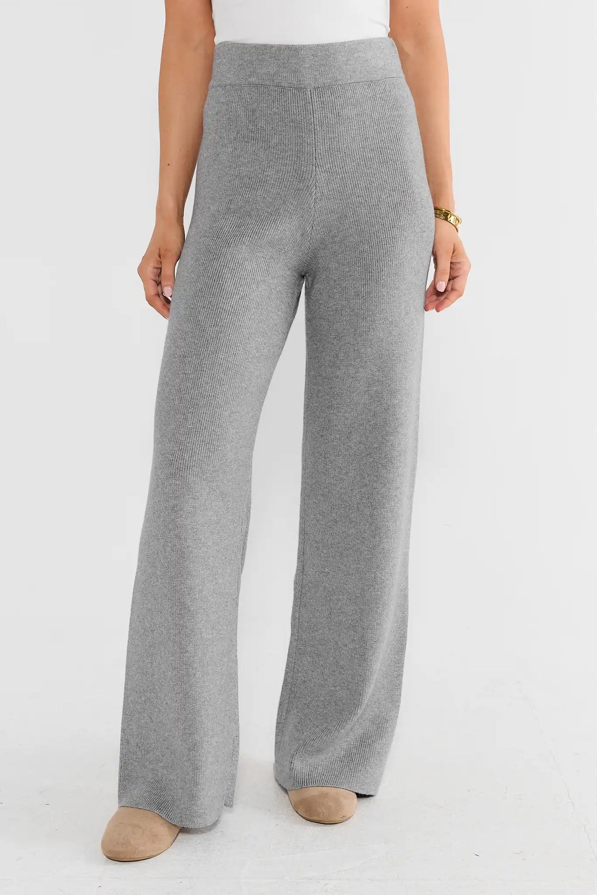 Elle Gray Knit Pants