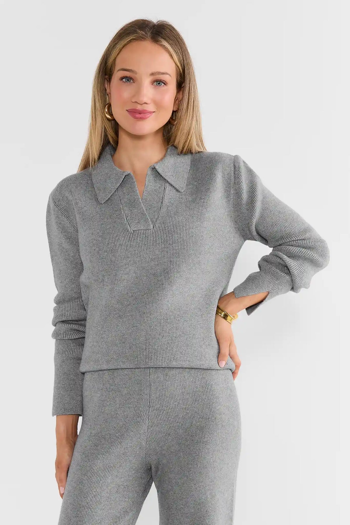 Elle Gray Knit Sweater