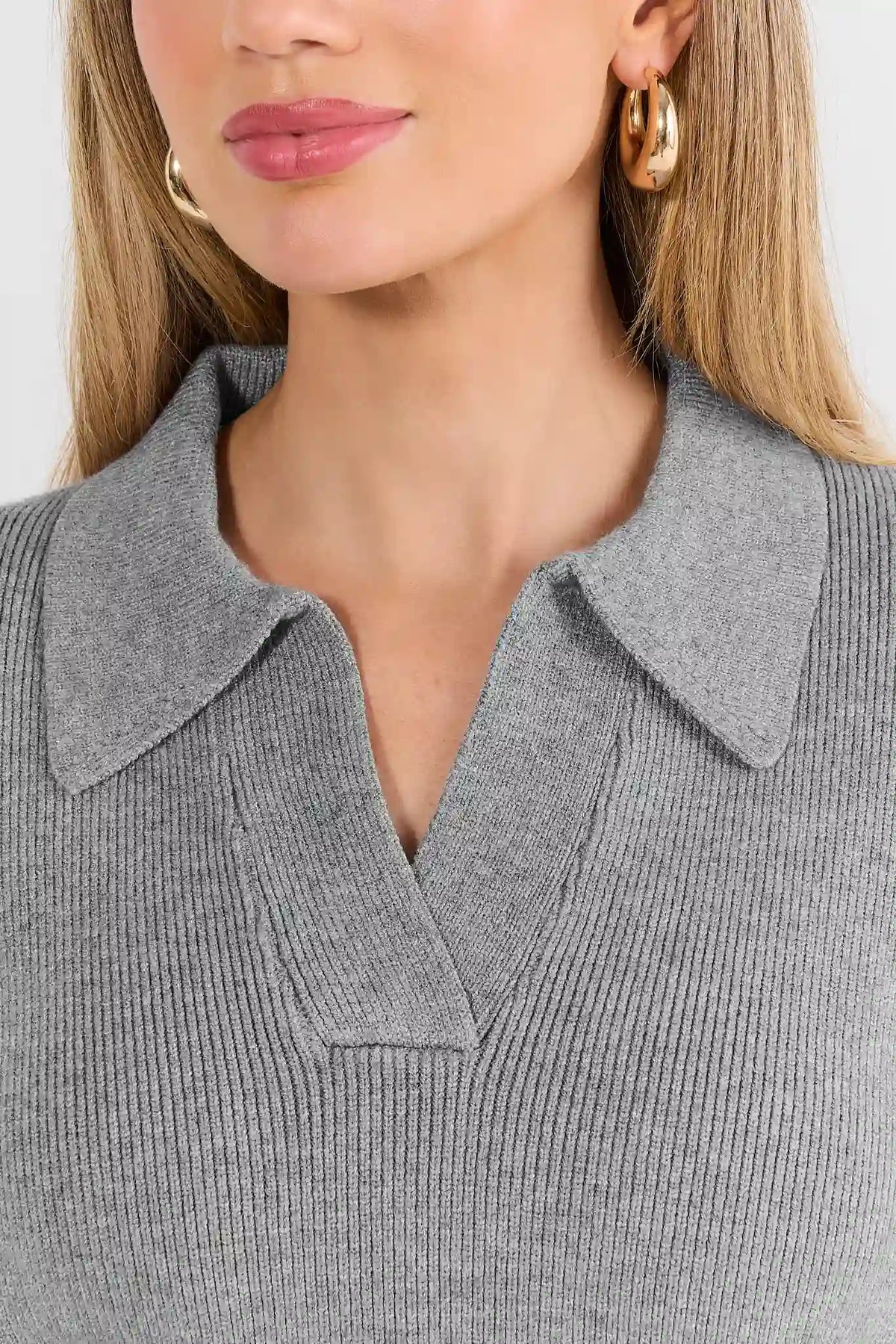 Elle Gray Knit Sweater